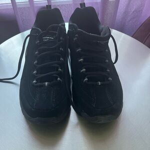 Womens Skechers shoes. Black lace ups with elite memory foam.